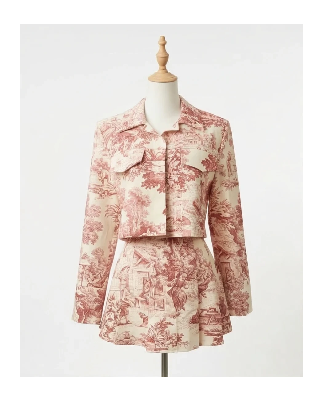 Komplet lniany Santo red