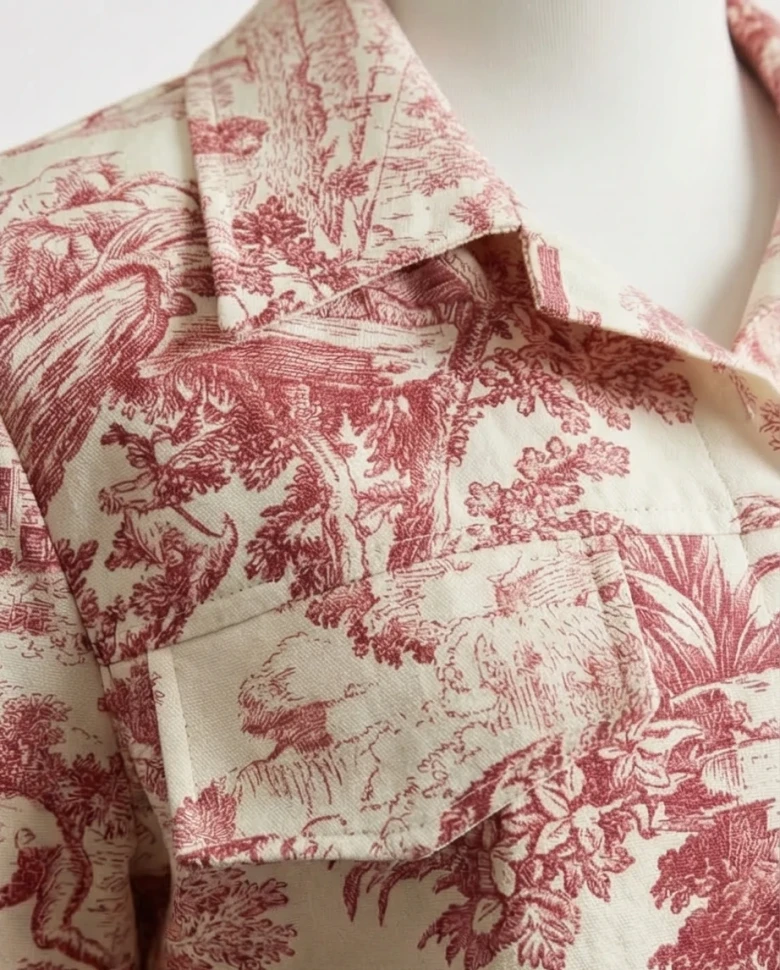 Komplet lniany Santo red