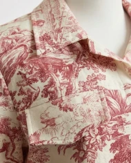 Komplet lniany Santo red