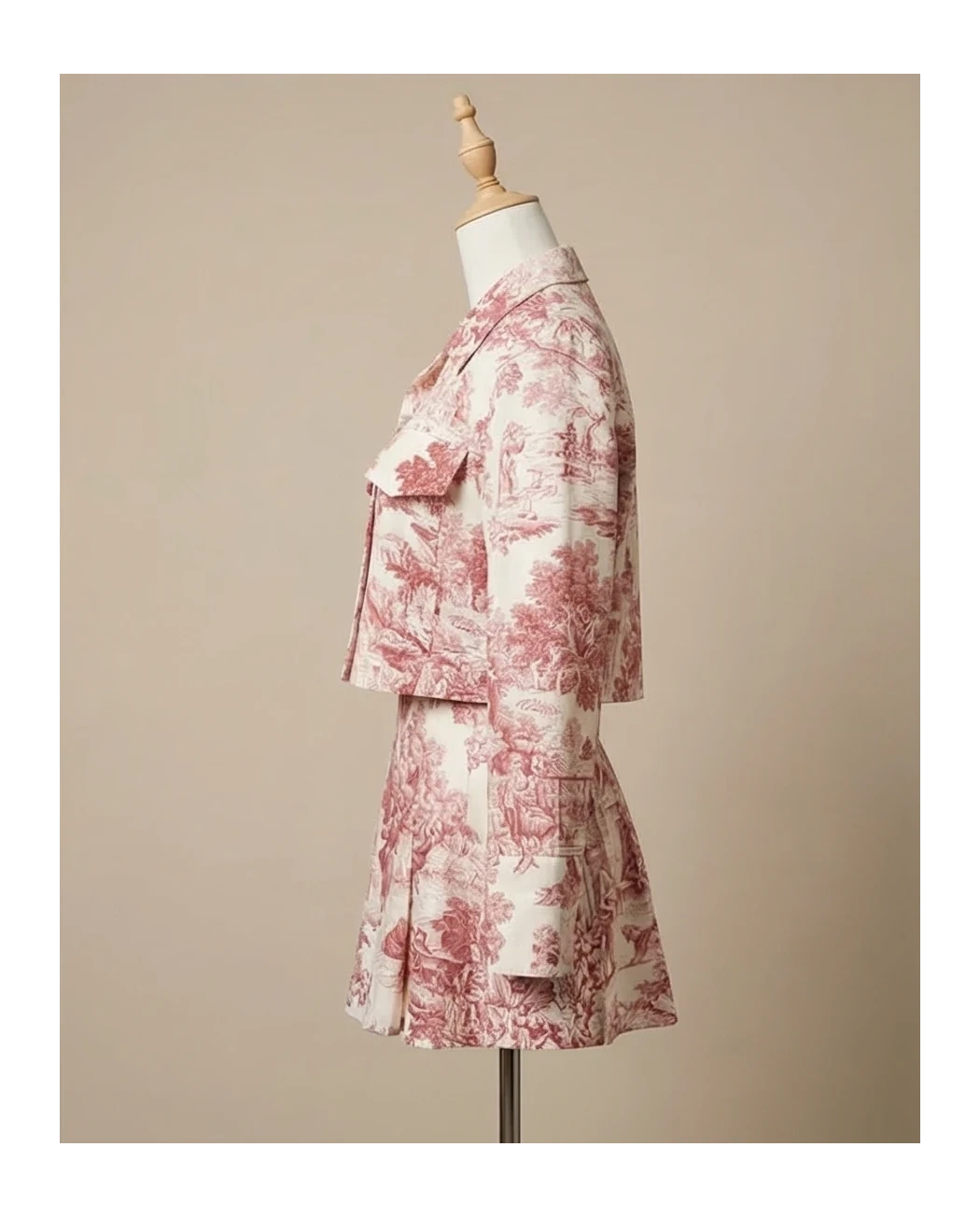 Komplet lniany Santo red